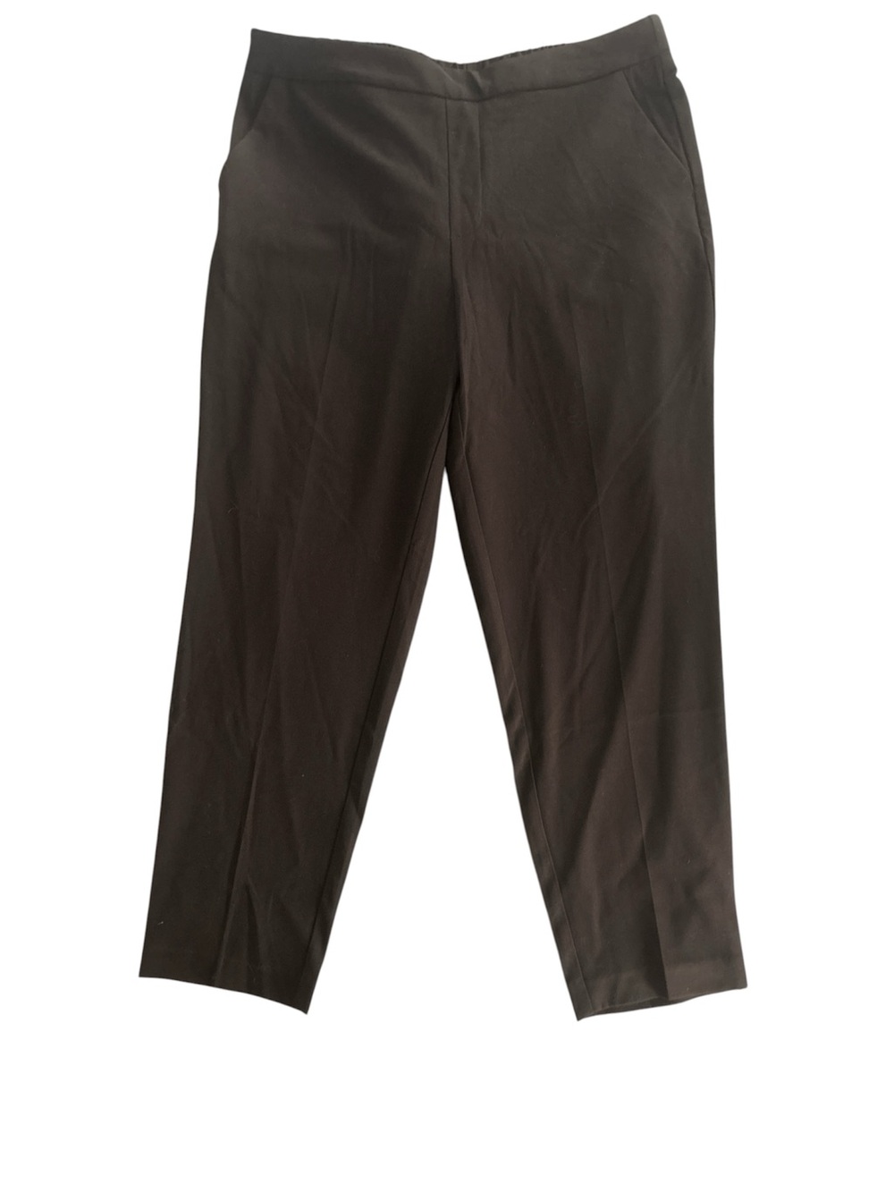 Time and Tru Black Cropped Straight-Leg Dress Pants